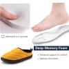 imageRockDove Mens TrailTherm Quilted Memory Foam Indoor Oudoor Camp SlipperYellow