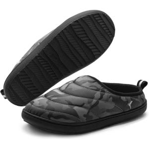 imageRockDove Mens TrailTherm Quilted Memory Foam Indoor Oudoor Camp SlipperCamouflage