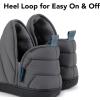 imageRockDove Mens Alpinz Puffer Bootie Slipper with Memory FoamDark Grey