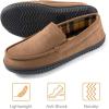 imageRockDove Set of 2 Pairs  US Size 11 Mens Alexander Flannel Lined Loafer Slipper Coffee and Charcoal
