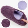 imageRockDove Set of 3 Pairs Womens Teddy Fleece Closed Back Indoor Slipper Eggplant  Dark Gray  Light Gray 56 US