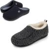 imageRockDove Set of 2 Pairs  US Size 1112 Womens Original TwoTone Slipper BlackGrey Womens Nomad Faux Shearling Slipper Dark Grey