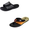 imageRockDove Set of 2 Pairs  US Size 8 Mens Adjustable Wrap Memory Foam Slide Slipper Black Mens Pierside ColorBlocking FlipFlop Orange
