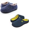 imageRockDove Set of 2 Pairs Mens Original TwoTone Memory Foam SlipperBlueMaize Mens Nomad Slipper with Memory FoamNavy