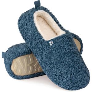 imageRockDove Womens Faux Shearling Closed Back Slipper with Memory FoamLake Blue