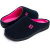 imageRockDove Set of 2 Pairs  Mens Original TwoTone Memory Foam Slipper Size 105 Men Dark Grey Womens Original TwoTone Memory Foam Slipper Size 78 Women Dark NavyFuchsia