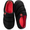 imageSet of 2 Pairs  Mens Original TwoTone Memory Foam Slipper Size 105 BlackampampGrey Campground Memory Foam Down Slipper Size 1112 BlackampampRed