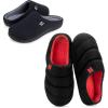 imageSet of 2 Pairs  Mens Original TwoTone Memory Foam Slipper Size 105 BlackampampGrey Campground Memory Foam Down Slipper Size 1112 BlackampampRed