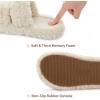 imageRockDove Womens Pluffie Chic Open Toe Faux Fur Slippers with Memory Foam Cozy House Shoes for Indoor Outdoor WearBeige