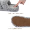 imageRockDove Womens Pluffie Chic Open Toe Faux Fur Slippers with Memory Foam Cozy House Shoes for Indoor Outdoor WearGrey