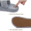 imageRockDove Womens Pluffie Chic Open Toe Faux Fur Slippers with Memory Foam Cozy House Shoes for Indoor Outdoor WearLight Grey