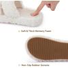 imageRockDove Womens Pluffie Chic Open Toe Faux Fur Slippers with Memory Foam Cozy House Shoes for Indoor Outdoor WearNatural