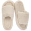 imageRockDove Womens Furrie Faux Fur Slide Slippers with Memory Foam Stylish House Shoes for IndoorOutdoor WearBrown