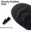 imageRockDove Mens Pufflite TwoTone Quilted Loafer Slipper with IndoorOutdoor SoleBlackBlue