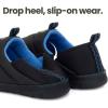 imageRockDove Mens Pufflite TwoTone Quilted Loafer Slipper with IndoorOutdoor SoleBlackBlue