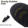 imageRockDove Mens Pufflite TwoTone Quilted Loafer Slipper with IndoorOutdoor SoleDark GreyRed