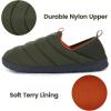 imageRockDove Mens Pufflite TwoTone Quilted Loafer Slipper with IndoorOutdoor SoleHunter Green