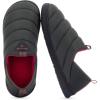 imageRockDove Mens Pufflite TwoTone Quilted Loafer Slipper with IndoorOutdoor SoleDark GreyRed