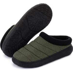 imageRockDove Mens TerraLoft IndoorOutdoor Quilted Camp SlipperHunter Green