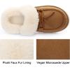 imageRockDove Womens Microsuede Moc Toe Platform Memory Foam Slipper with IndoorOudoor soleChestnut