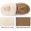 imageRockDove Womens Microsuede Moc Toe Platform Memory Foam Slipper with IndoorOudoor soleCoffee