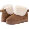 imageRockDove Womens Cozeva Microsuede Platform IndoorOutdoor Bootie SlipperCoffee