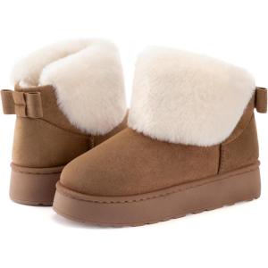 imageRockDove Womens Cozeva Microsuede Platform IndoorOutdoor Bootie SlipperCoffee