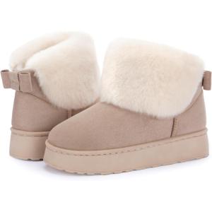 imageRockDove Womens Cozeva Microsuede Platform IndoorOutdoor Bootie SlipperSand