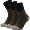 imageRockDove Mens Thick Knit Cashmere Crew SocksArmy Green