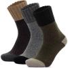 imageRockDove Mens Thick Knit Cashmere Crew SocksGreengreycoffee