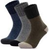 imageRockDove Mens Thick Knit Cashmere Crew SocksGreengreynavy
