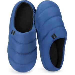 imageRockDove Mens Campground Memory Foam Down SlipperIndigoBlack