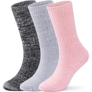 imageRockDove Womens Cashmere Knit Calf Warm Stretchy SocksBlackgraypink