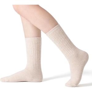 imageRockDove Womens Cashmere Knit Calf Warm Stretchy SocksOatmeal