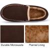 imageRockDove Mens Alexander Flannel Lined Loafer SlipperCoffee Brown