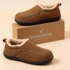 imageRockDove Mens Breathable Mesh Memory Foam Slipper with Nonslip SoleTan