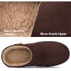imageRockDove Mens SoftStride Faux Suede Memory Foam Mule Slipper with Indoor Outdoor SoleShearling Coffee
