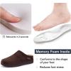 imageRockDove Mens SoftStride Faux Suede Memory Foam Mule Slipper with Indoor Outdoor SoleShearling Coffee