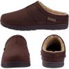 imageRockDove Mens SoftStride Faux Suede Memory Foam Mule Slipper with Indoor Outdoor SoleShearling Coffee