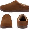 imageRockDove Mens SoftStride Faux Suede Memory Foam Mule Slipper with Indoor Outdoor SoleShearling Tan