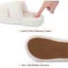 imageRockDove Womens Pluffie Slippers with Arch Support ampamp Memory Foam Cozy Faux Fur Open Toe House Shoes GiftReady Indoor Outdoor ComfortCream Beige