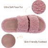 imageRockDove Womens Pluffie Slippers with Arch Support ampamp Memory Foam Cozy Faux Fur Open Toe House Shoes GiftReady Indoor Outdoor ComfortDusty Pink