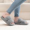imageRockDove Womens Pluffie Slippers with Arch Support ampamp Memory Foam Cozy Faux Fur Open Toe House Shoes GiftReady Indoor Outdoor ComfortGrey