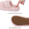 imageRockDove Womens Pluffie Slippers with Arch Support ampamp Memory Foam Cozy Faux Fur Open Toe House Shoes GiftReady Indoor Outdoor ComfortLight Pink