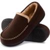 imageRockDove Mens Alexander Flannel Lined Loafer SlipperCoffee Brown