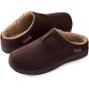 imageRockDove Mens SoftStride Faux Suede Memory Foam Mule Slipper with Indoor Outdoor SoleShearling Coffee