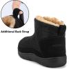 imageRockDove Mens Fireside Memory Foam Faux Suede Thermal Bootie with IndoorOutdoor SoleBlack