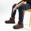 imageRockDove Mens Fireside Memory Foam Faux Suede Thermal Bootie with IndoorOutdoor SoleCoffee