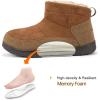 imageRockDove Mens Fireside Memory Foam Faux Suede Thermal Bootie with IndoorOutdoor SoleTan
