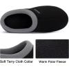 imageRockDove Womens Polar Fleece TwoTone Memory Foam Clog House Slippers Non Slip Rubber Sole Indoor Outdoor Machine WashableBlack